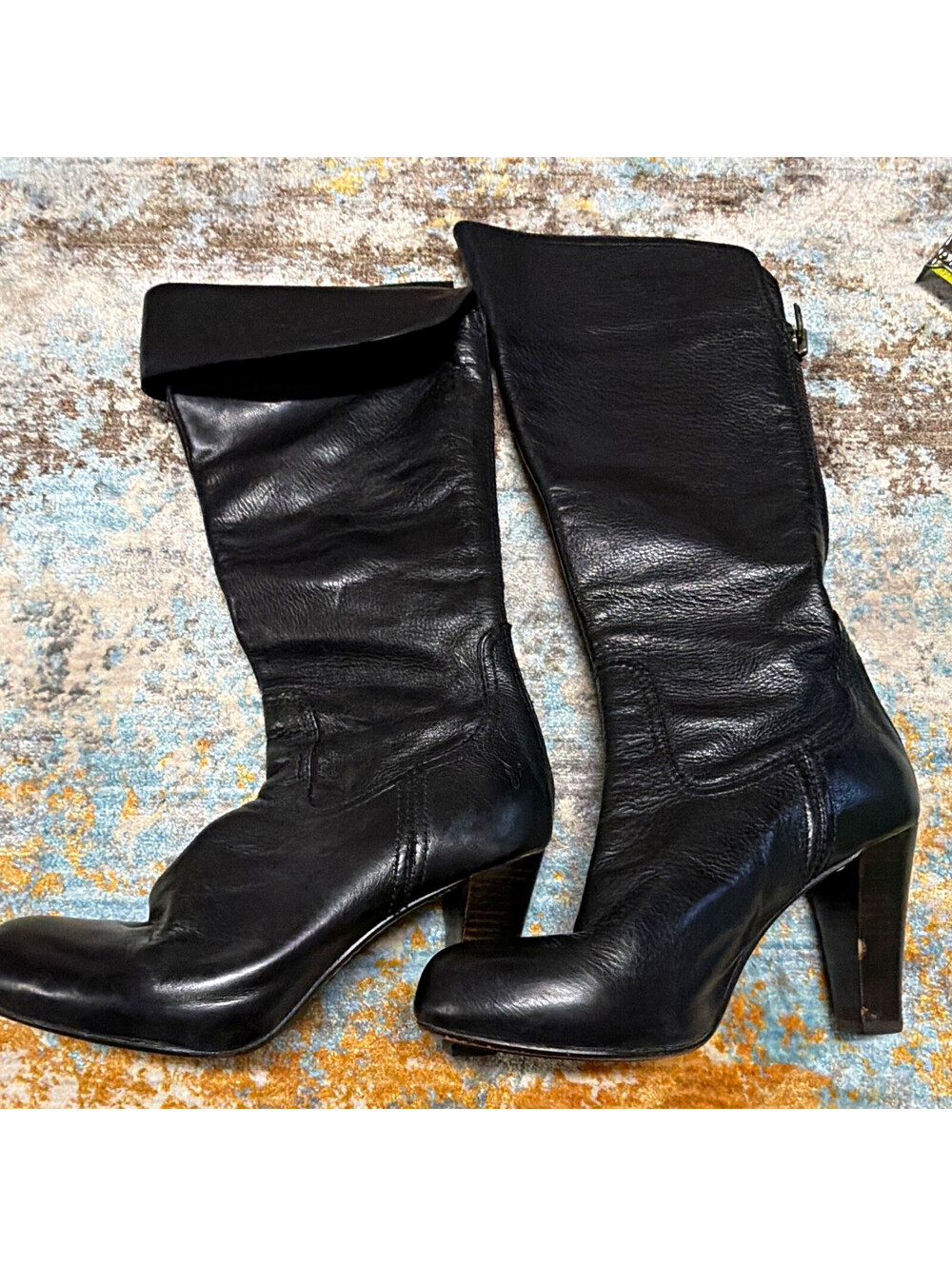 Frye Miranda Black Leather Boots Women’s Size 8.5